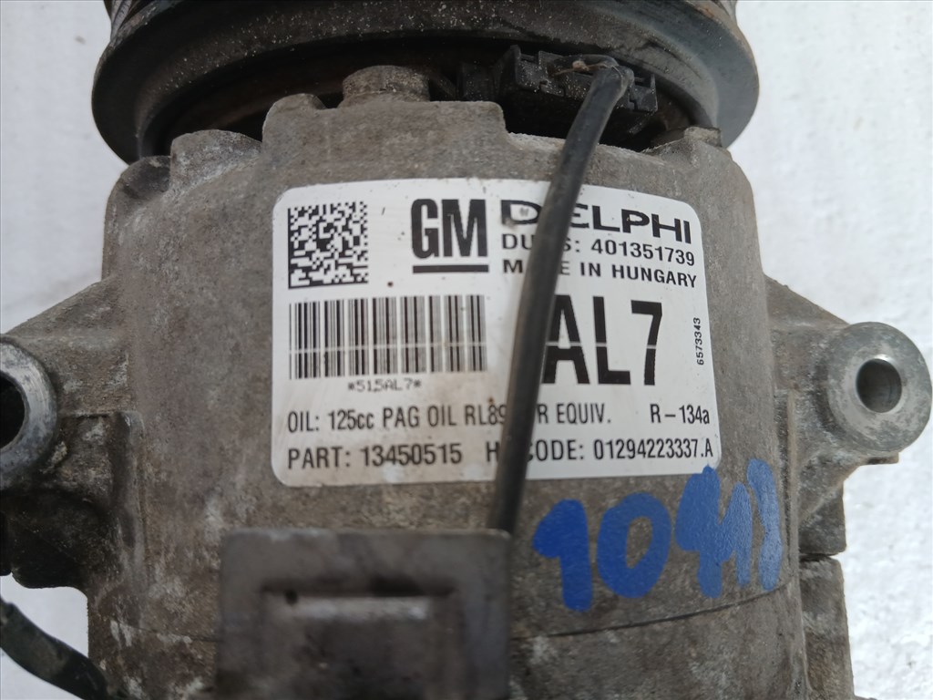 Opel Astra J 2009-2015 Klíma kompresszor     13450515 2. kép