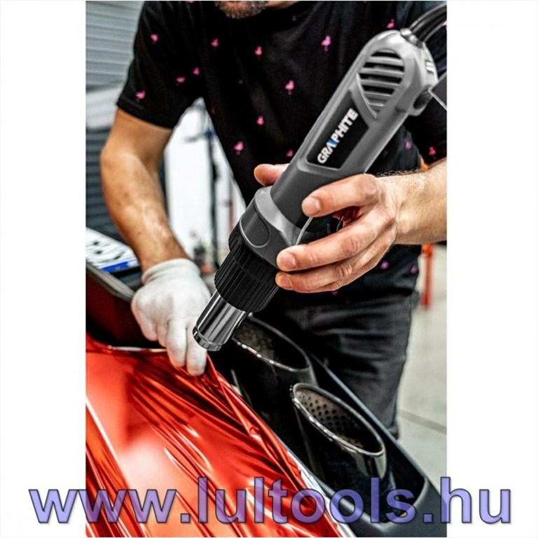 Hőlégfúvó 2000W, egyenes markolat, hőfokszabályzós I: 350ºC, II: 550ºC 2. kép