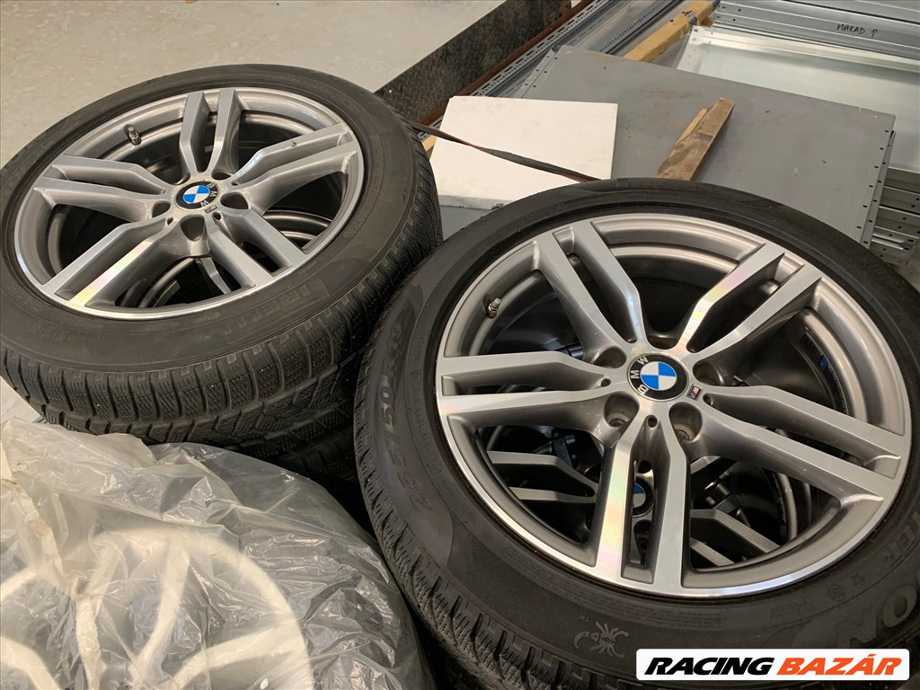 19" gyári M-Sport style 623 alufelni 255/50 Pirelli téli kerék garnitúra BMW X5 X6 F15 F16 E71 E70 5. kép