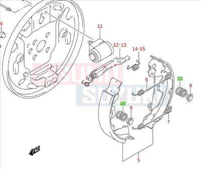 Suzuki fékpofa rögzítő rugó 53243-80EC0