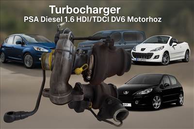 Turbofeltöltő PSA (Ford-Citroen-Peugeot) Diesel 1.6 HDi/TDCi DV6 motorhoz 4917356201