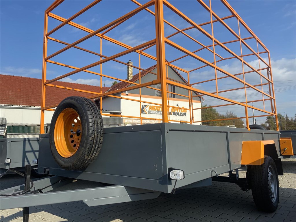 Új Orange utánfutó (150x300 cm) 750 KG fék nélküli, 1 tengelyes 2. kép