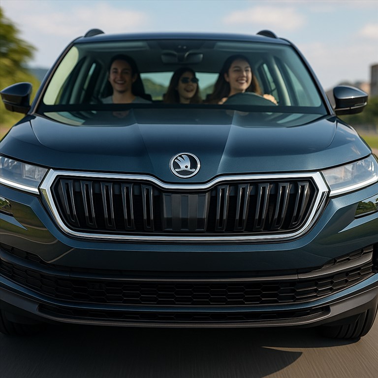 Skoda Kodiaq NS7 (2016-tól) hűtő díszrács, kis repedés-ragasztható 565853653B 320010114401301 2. kép