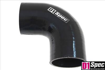 Szilikon könyök D1Spec Fekete 90 fok 89mm