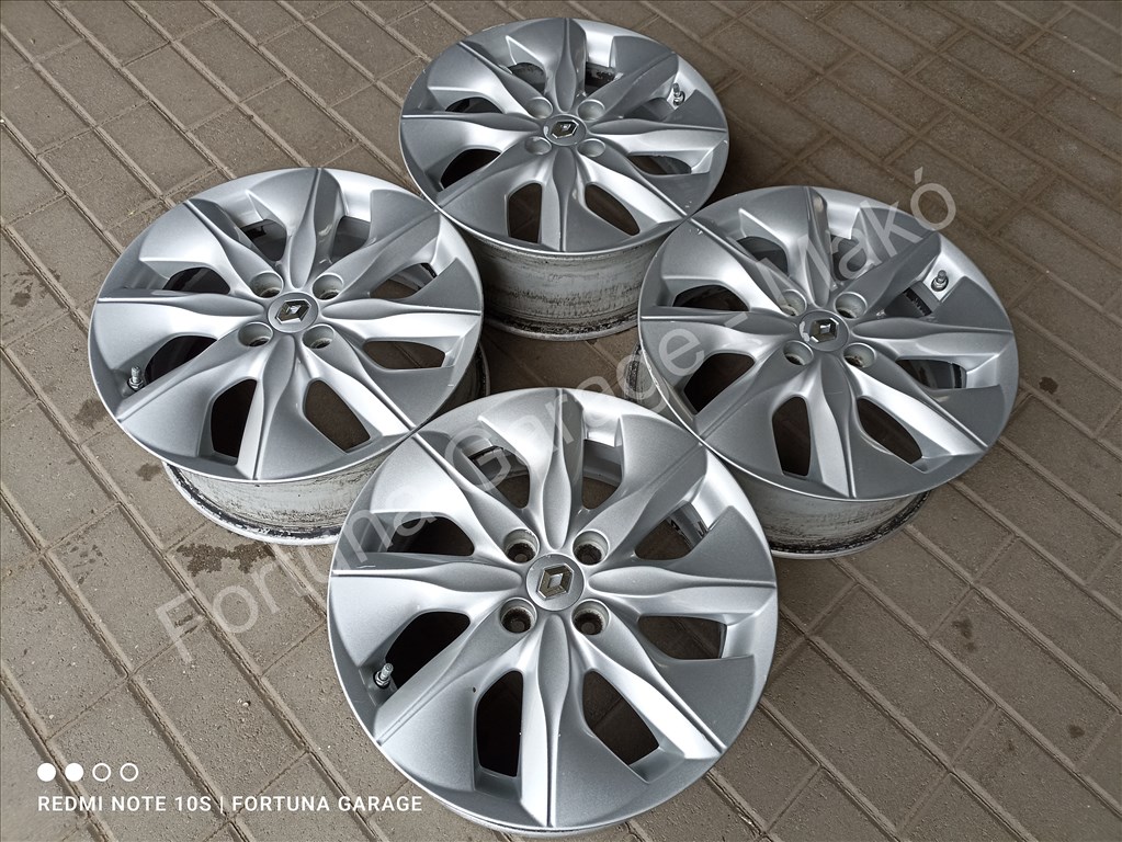 4x100 16" Renault 'Aerotronic' használt alufelni garnitúra +TPMS 2. kép