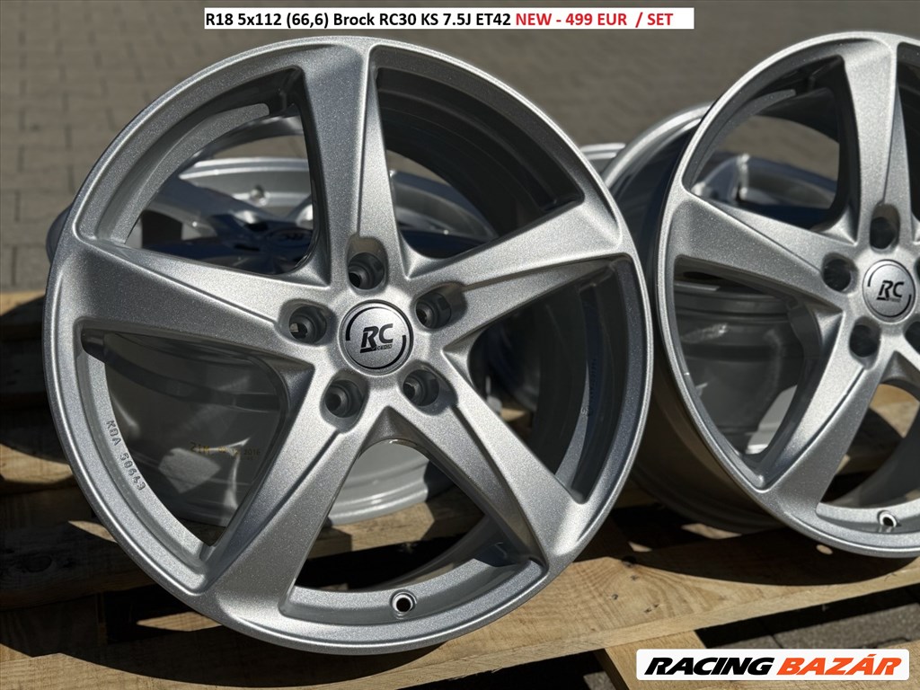 R18 5x112 (66,6) Brock RC30 KS 7.5J ET42 új felni alufelni 18" 18col 1. kép