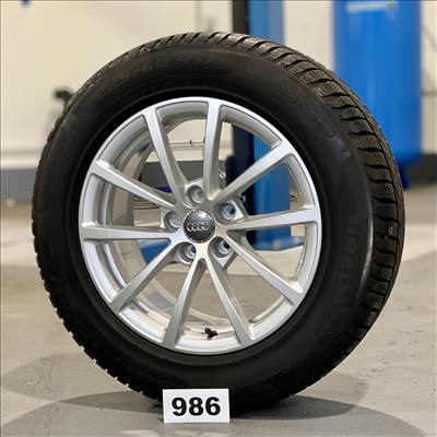 (986)  Audi 17 új gyári alufelni felni, 5x112, 225/60 új téli gumi, A6