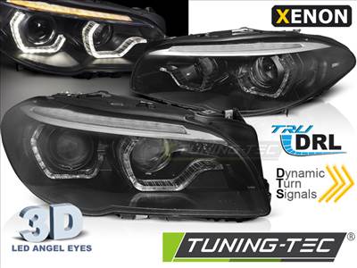 XENON FÉNYSZÓRÓ AFS ANGEL EYES LED DRL fekete BMW F10/F11 10-13