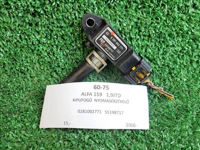 ALFA ROMEO 159 Részecskeszűrő Nyomásérzékelő 0281002771 55198717
