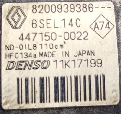 Renault Grand Scénic III dCi 110 FAP Klímakompresszor  8200939386