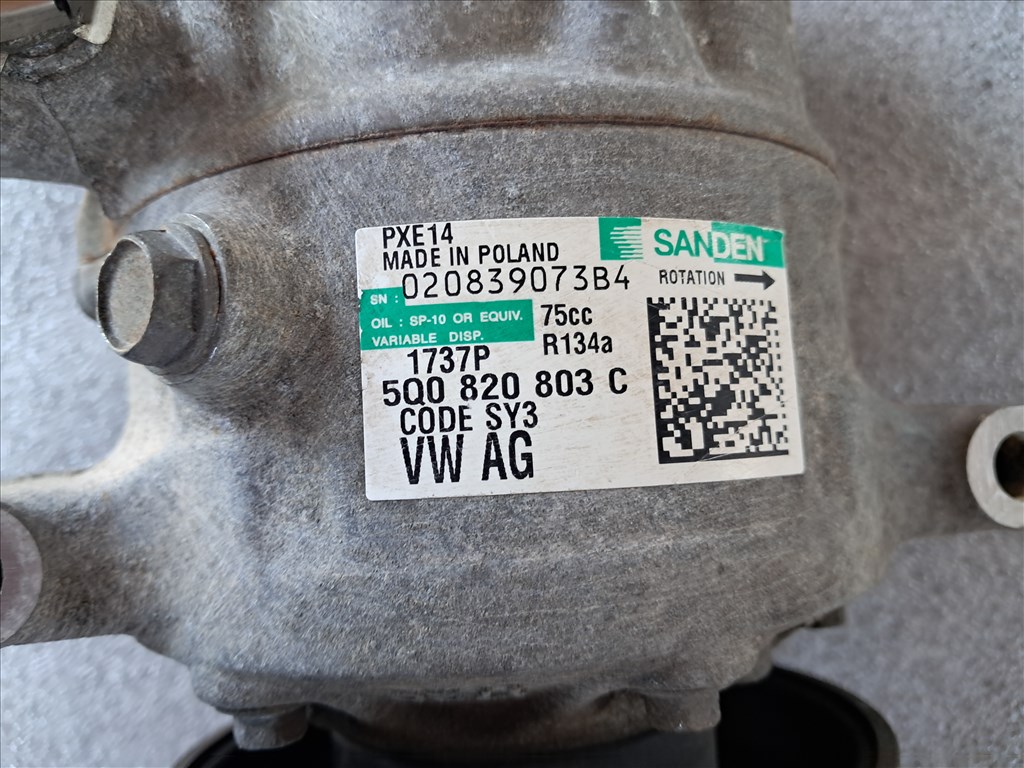 Audi A3 (8V) 2.0 tdi CRB klímakompresszor  5q0820803c 2. kép