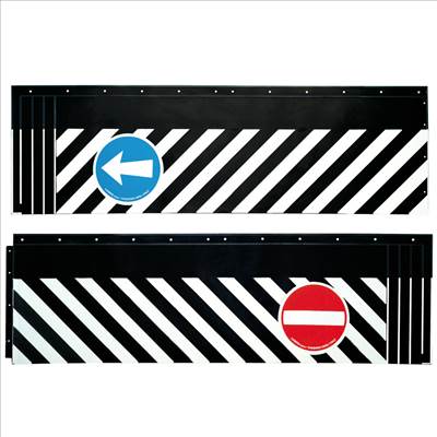 Sárvédő lemez teherautókhoz fekete-fehér, jelzéssel 240x37 cm Lampa 14400