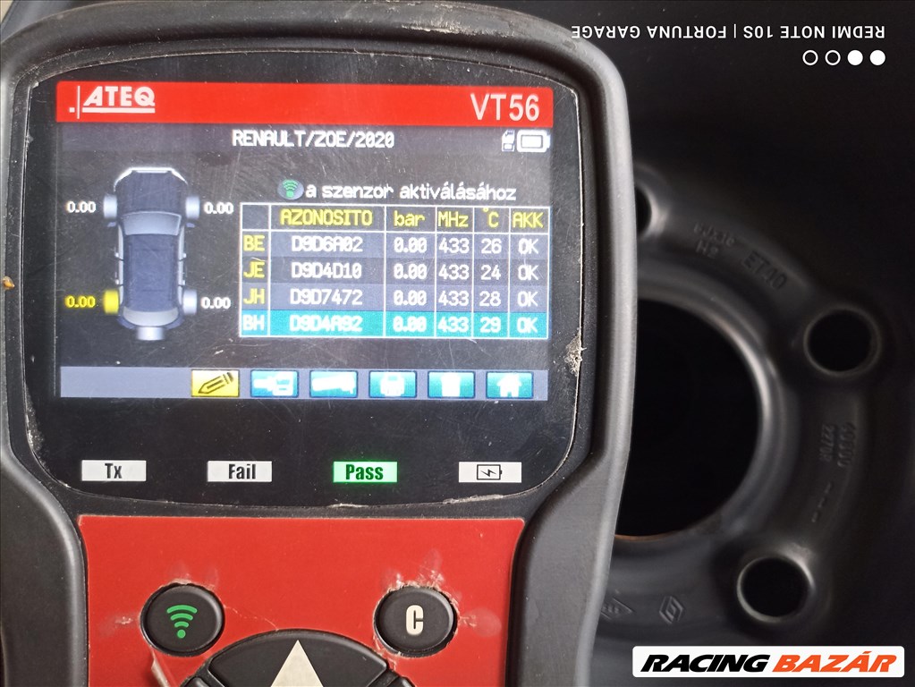 5x114,3 15" Renault újszerű lemezfelni garnitúra +TPMS (636) 8. kép