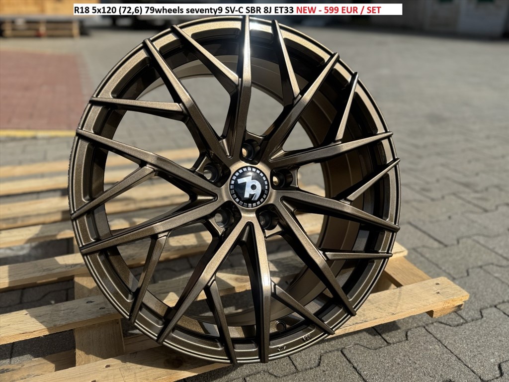 R18 5x120 (72,6) 79wheels seventy9 SV-C SBR 8J ET33  új alufelnik felnik 1. kép