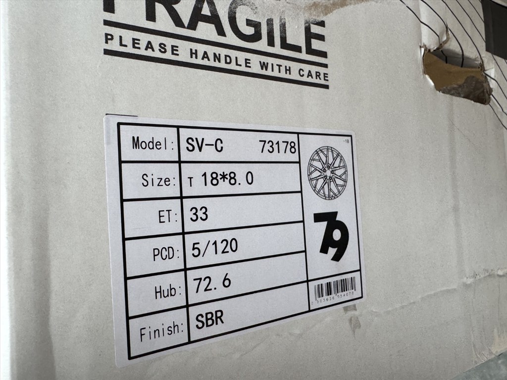 R18 5x120 (72,6) 79wheels seventy9 SV-C SBR 8J ET33  új alufelnik felnik 5. kép