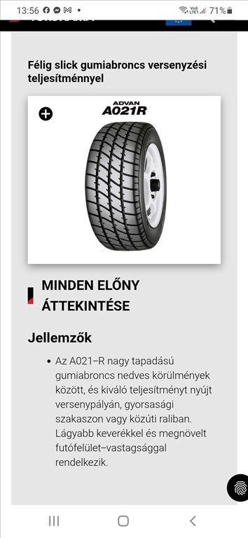  185/60 R14 Yokohama Advan A-021R félig slick 7. kép