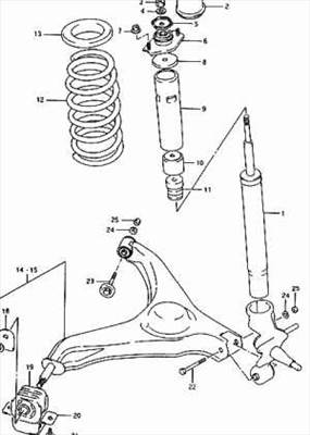 SUZUKI SWIFT 96- HÁTSÓ LENGÉSCSILLAPÍTÓ 1,3I