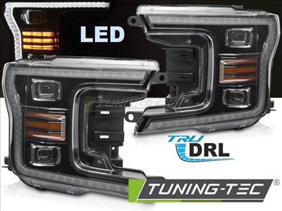 FORD F150 MK13 17-20 Fekete DRL LED Fényszóró