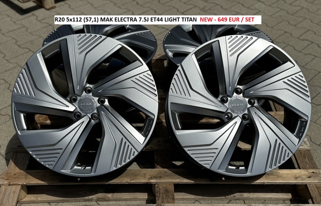 R20 5x112 (57,1) MAK ELECTRA 7.5J ET44 LIGHT TITAN  új felni alufelni felnik alufelnik 1. kép