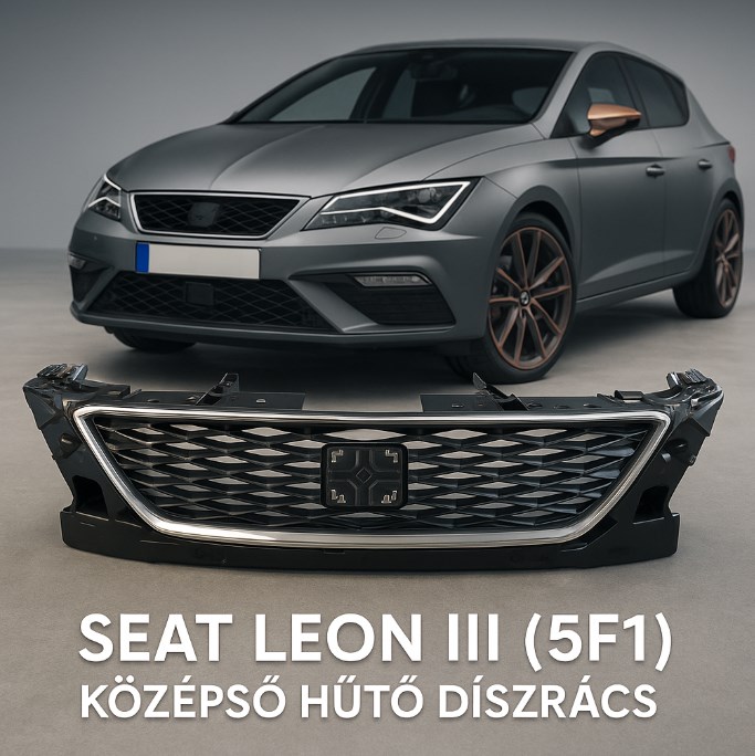 Seat Leon III. 5F1 középső hűtő díszrács  5f0853654f 1. kép
