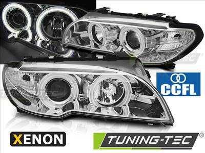 BMW E46 04.03-06 COUPE CABRIO ANGEL EYES CCFL XENON CHROME Tuning-Tec Fényszóró