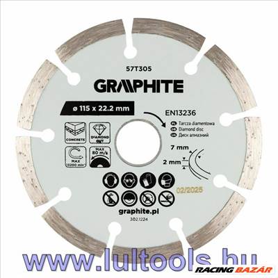 Szegmentált gyémánt vágókorong, 115mm