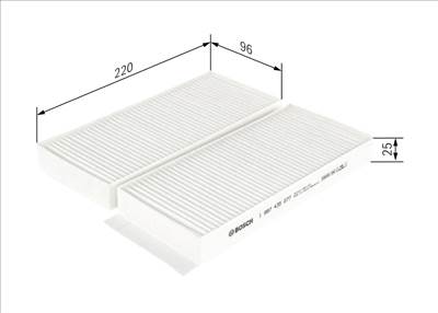 szűrő, utastér levegő BOSCH 1 987 435 077 for SSANGYONG