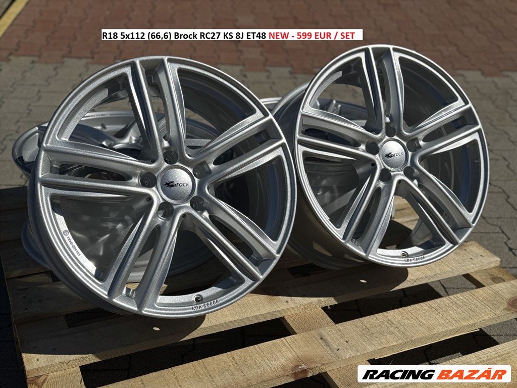 R18 5x112 (66,6) Brock RC27 KS 8J ET48 új felni alufelni 18" 8x18 1. kép