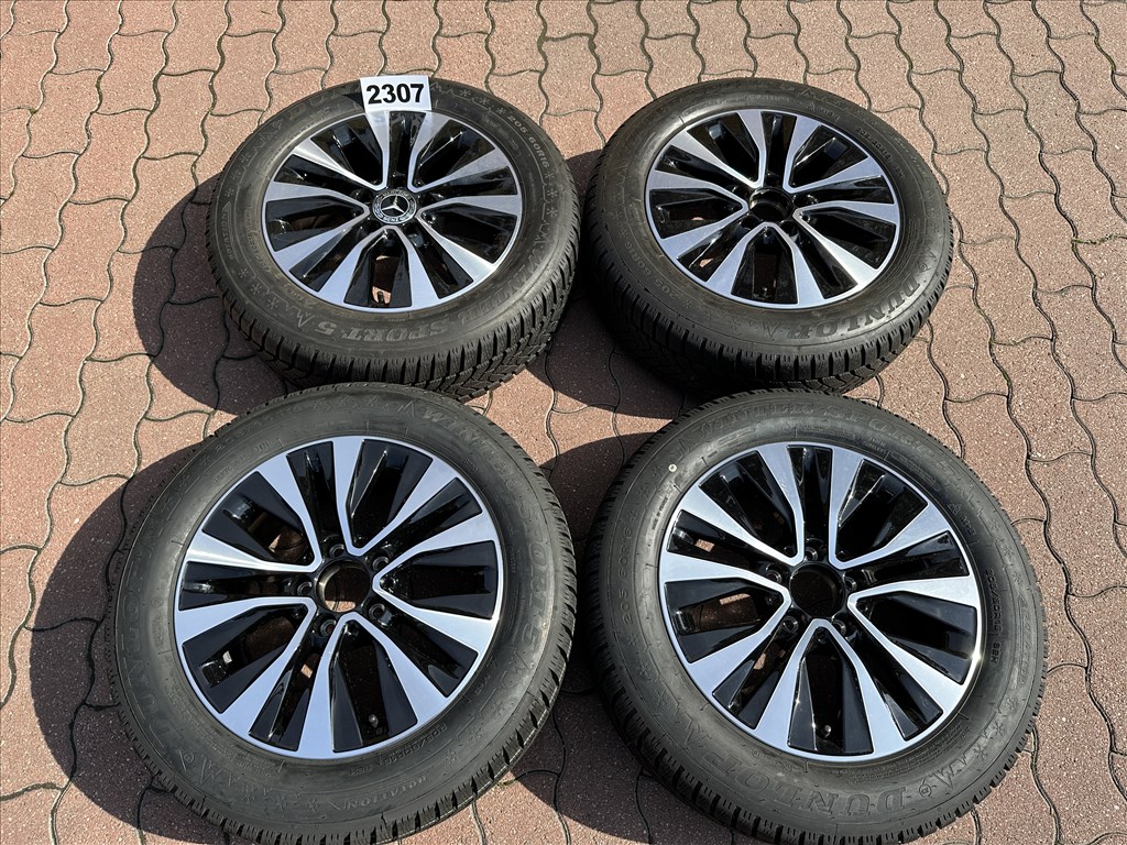 (2307) Mercedes 16 gyári alufelni felni, 5x112, 205/60 téli gmi, CLA C 3. kép