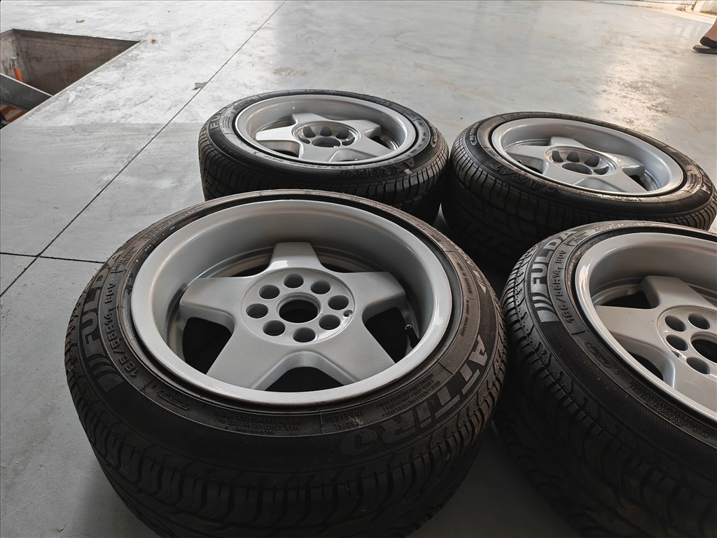 14" 4x100 4x108 kétszéles retro alufelni szett! 4. kép