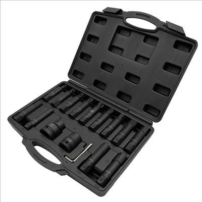 Lincos Hex, Torx, E-profil ütvecsavarozó dugókulcs és bit készlet, 16db - MG93259