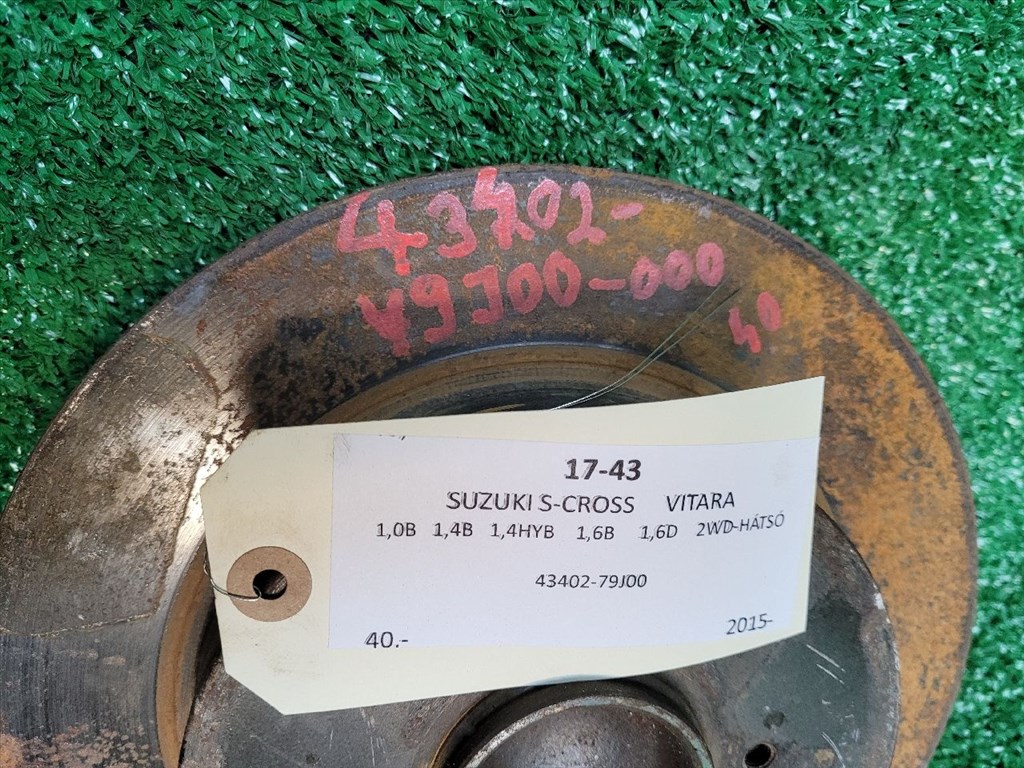 SUZUKI SX4 S-Cross II Hátsó Kerékagy (Pozíciófüggetlen) 4340279J00 2. kép