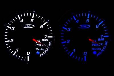 PRO RACING GAUGE 52mm  - Olajnyomás Kék&FEHÉR