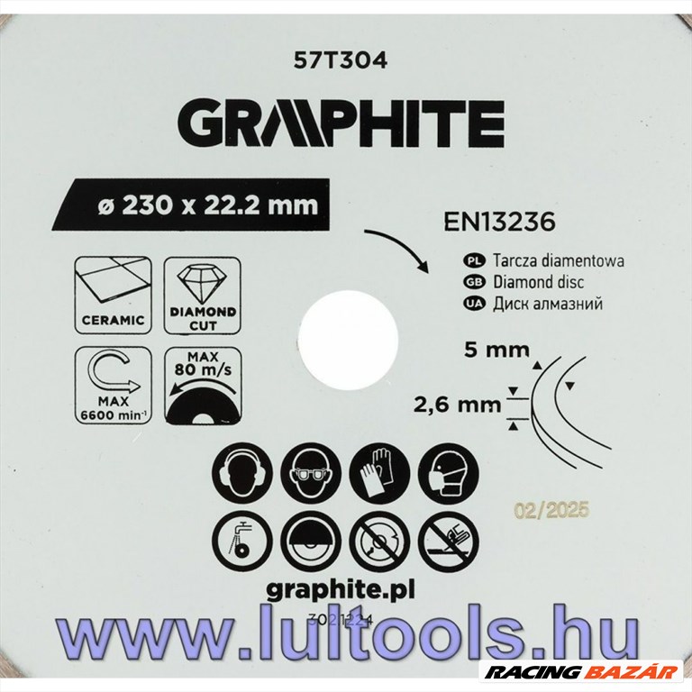 Gyémánt vágókorong, 230mm 3. kép