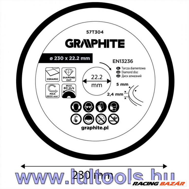 Gyémánt vágókorong, 230mm 4. kép