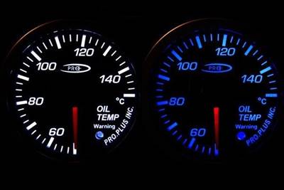 PRO RACING GAUGE 52mm  - Olajhőfok Kék&FEHÉR