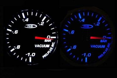 PRO RACING GAUGE 52mm  - Vákum Kék&FEHÉR