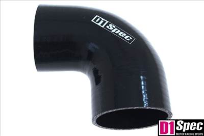 Szilikon szűkítő könyök D1Spec Fekete 90 fok 70-76mm