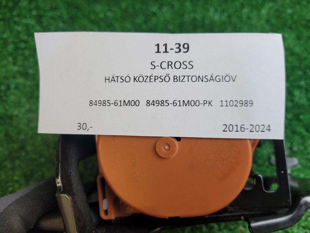SUZUKI SX4 S-Cross II Hátsó középső Biztonsági Öv 8498561M00 8498561m00pk 3. kép