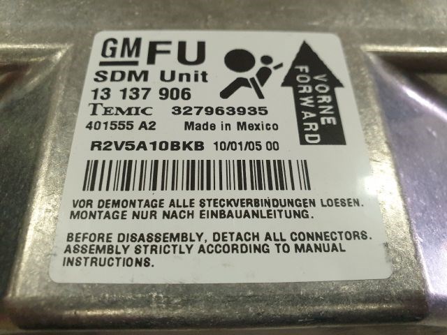 Opel Astra H Légzsák elektronika FU 13137906 3. kép