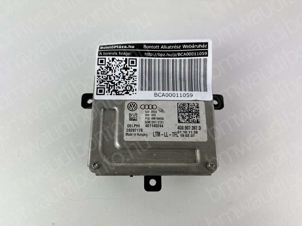 AUDI A6 C7 (4G2, 4GC) Fényszóró Elektronika (4G0907397D) 3. kép