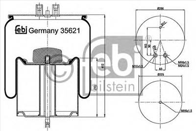 FEBI BILSTEIN 35621 - Légrugó rugótömb RENAULT TRUCKS