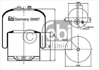 FEBI BILSTEIN 39987 - Légrugó rugótömb MERCEDES-BENZ
