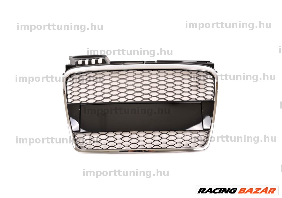 Audi A4 B7 2004-2008 Króm és Fényes Fekete hűtőrács  1. kép