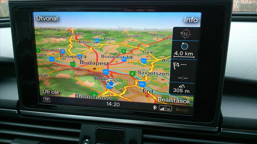 Magyarositás 2023 AUDI MMI 3G BASIC , High , PLUS 3g+ Navigáció Térkép 1. kép