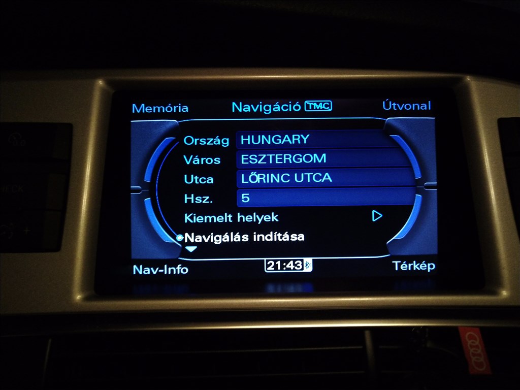 Magyarositás 2023 AUDI MMI 3G BASIC , High , PLUS 3g+ Navigáció Térkép 5. kép