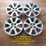 4x100 15" Mazda gyári alufelni garnitúra /Suzuki Splash, Swift, Ignis/