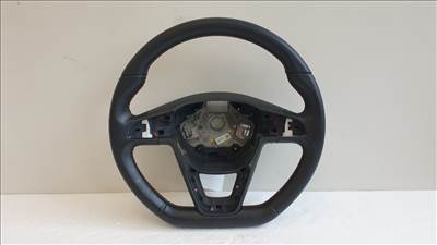 511518 Seat Leon 2016, Bőrkormány, Piros Cérna, Kormány, Multikormány. 5F0419091R