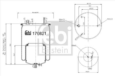 FEBI BILSTEIN 170821 - Légrugó rugótömb VOLVO