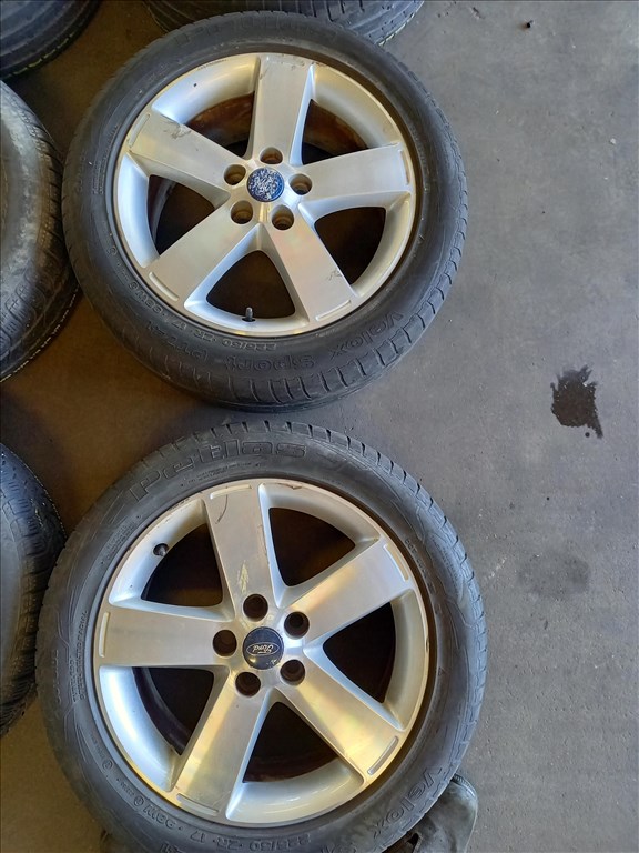 Ford 5x108-as 7x17" használt (gyári felni) alufelni, rajta 225/50 használt Petlas nyári gumi Fxx  2. kép